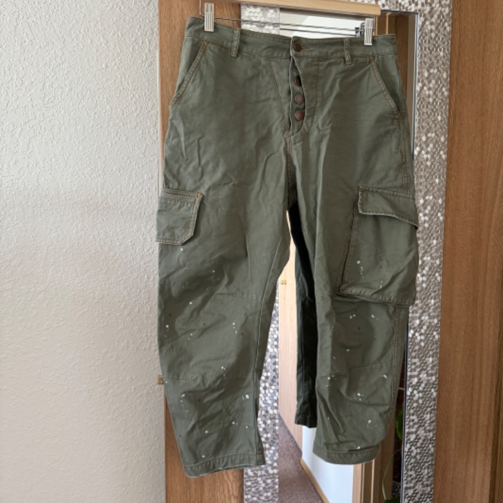 Fried rice Painted Cargo Pants/Green/W29